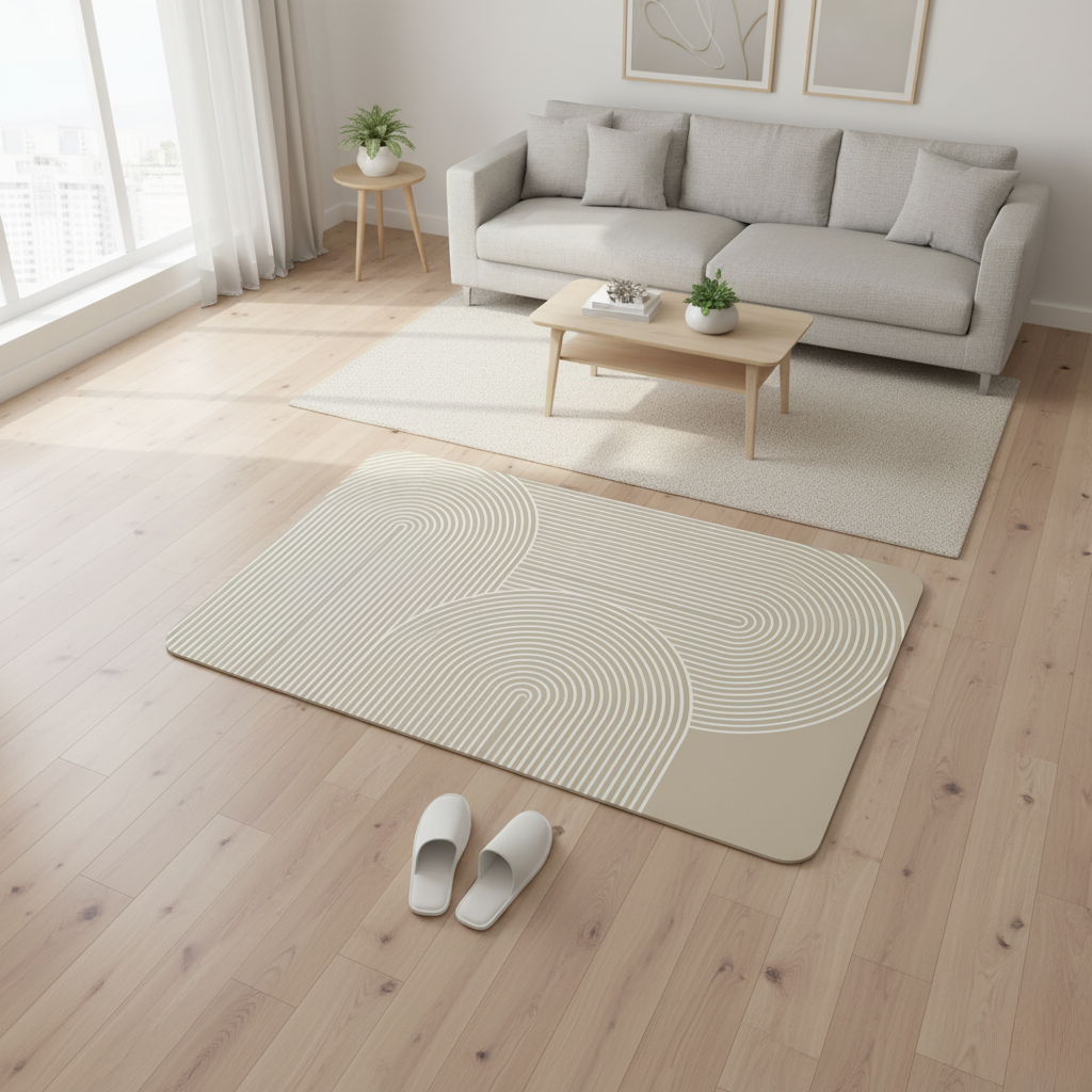 Tapis De Bain Beige 2