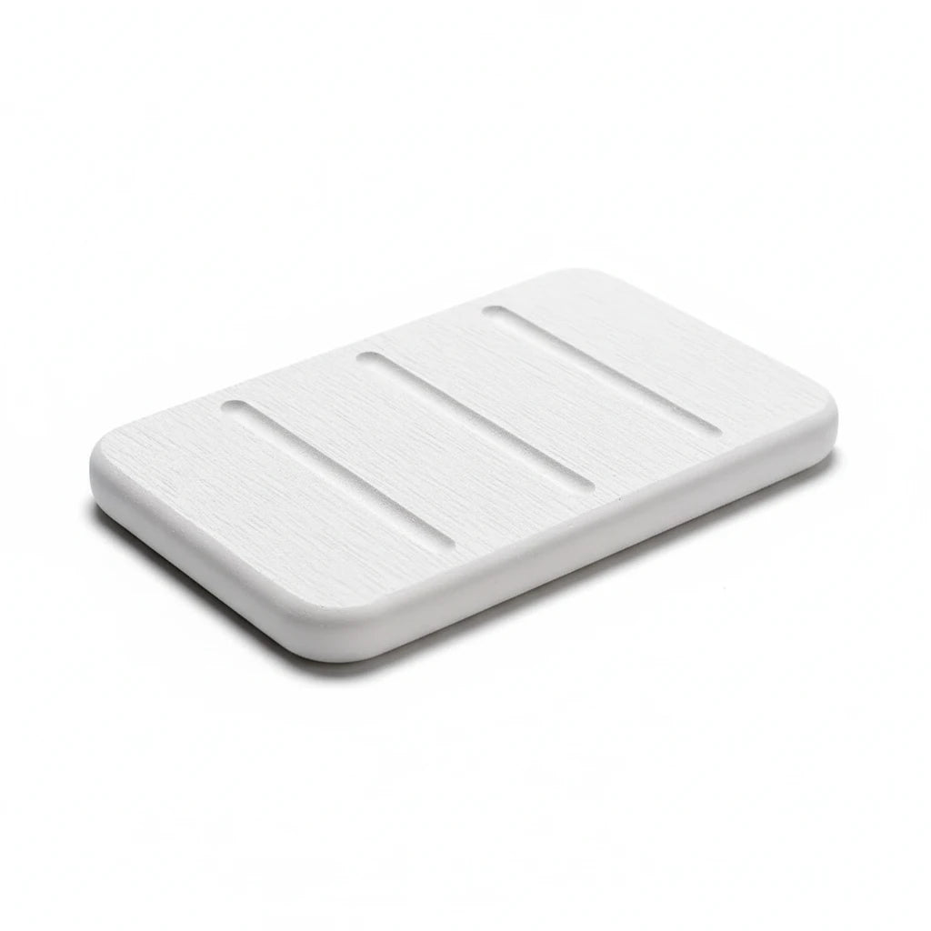 Porte Savon Design – Blanc, vue produit sur fond blanc