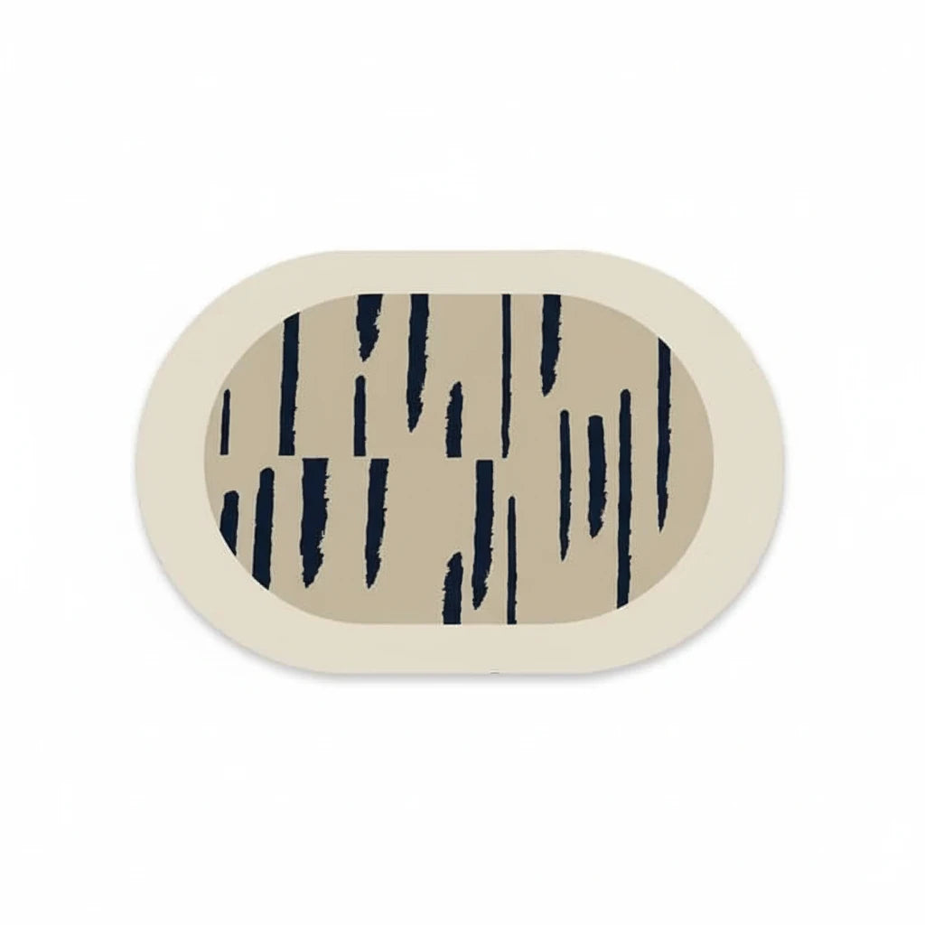 Tapis Salle De Bain Contemporain – Trait Abstrait / 40cmx60cm, Trait Abstrait / 50cmx80cm, Trait Abstrait / 60cmx90cm, vue…