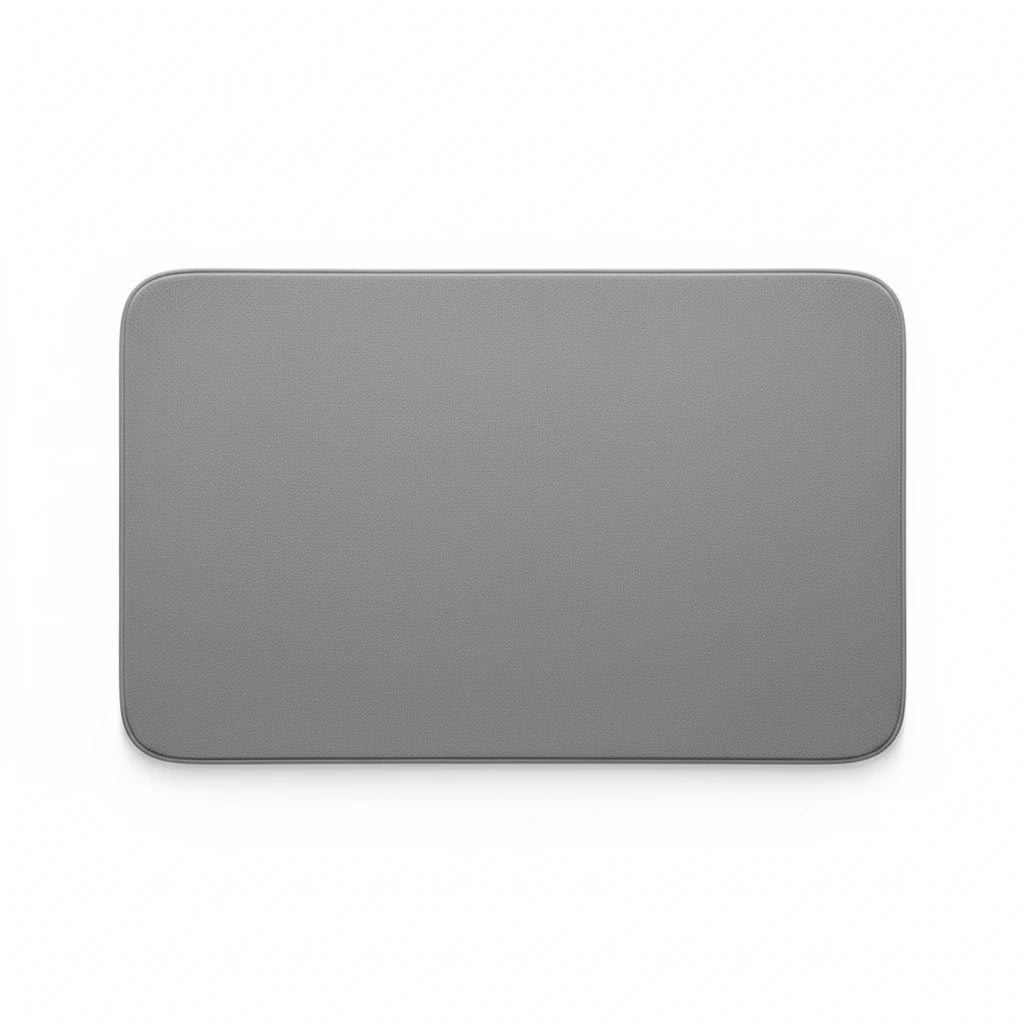 Tapis De Bain 40x60 – Gris Acier, vue produit sur fond blanc