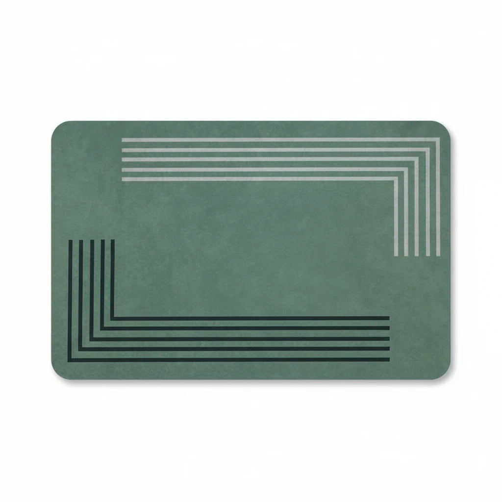 Tapis De Bain 50x80 – Vert Sauge, vue produit sur fond blanc