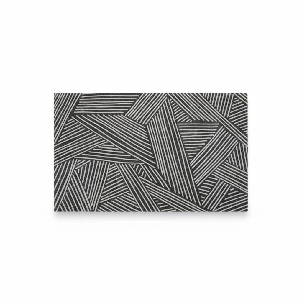 Tapis De Bain 60x90 – Veines Blanches, vue produit sur fond blanc