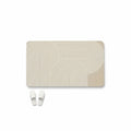 Tapis De Bain Beige – Cercles Beige, vue produit sur fond blanc