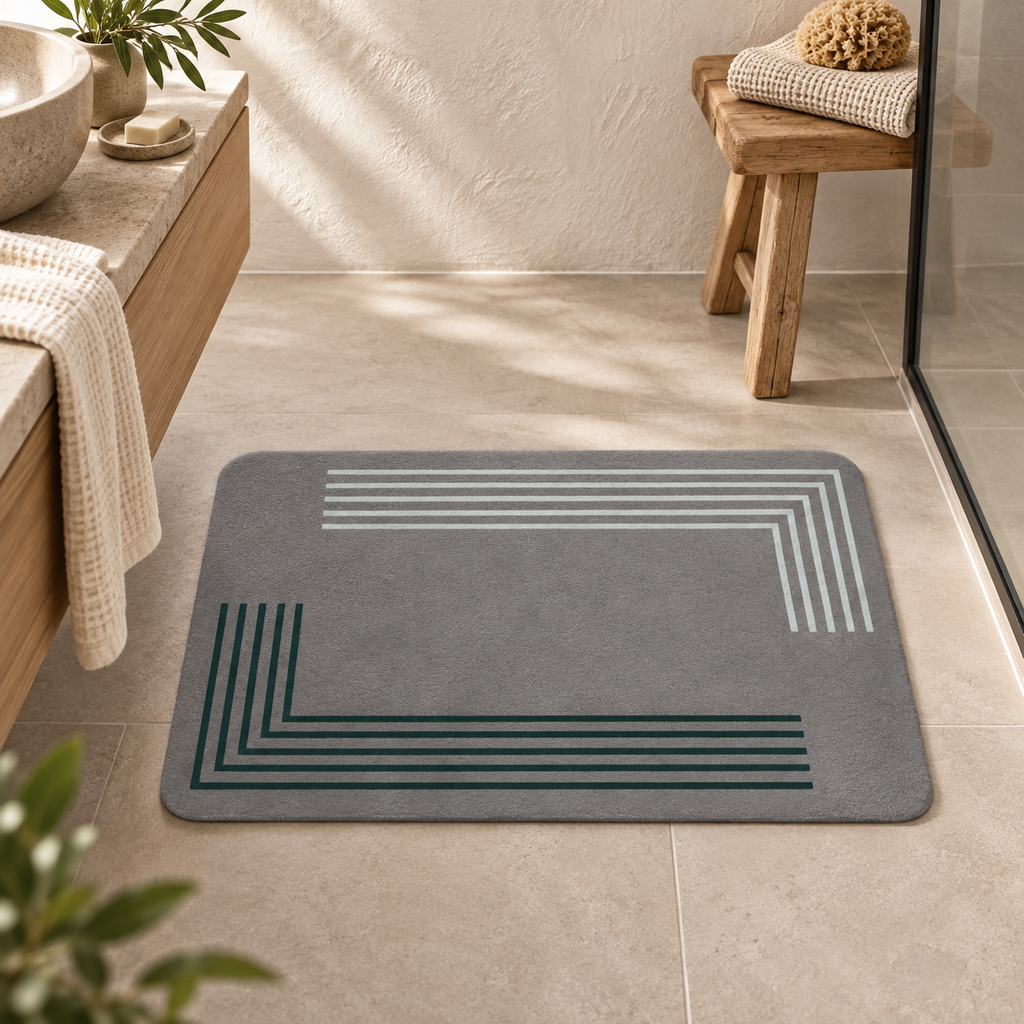 Tapis De Bain 50x80 – Taupe Foncé dans une ambiance spa
