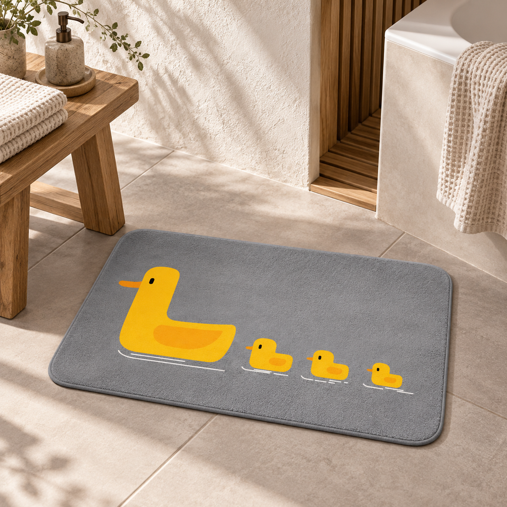 Tapis De Bain Canard – Gris Nuage / 40x60cm, Gris Nuage / 50x80cm dans une ambiance spa