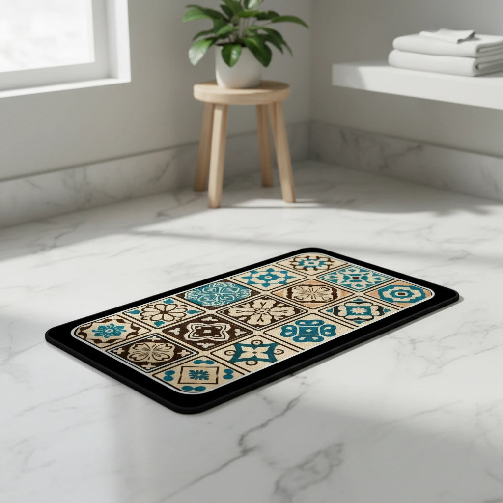 Tapis De Bain Carreaux De Ciment 6