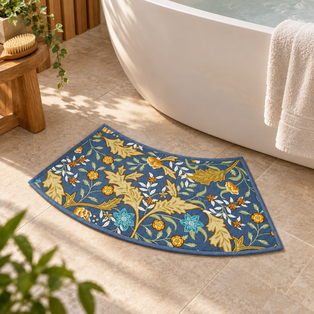 Tapis De Bain Incurvé – Jardin Aquatique / 40cmx100cm, Jardin Aquatique / 40cmx75cm dans une ambiance spa