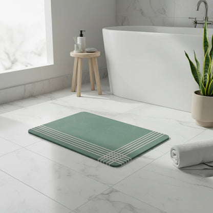 Tapis De Bain Vert Foncé 6